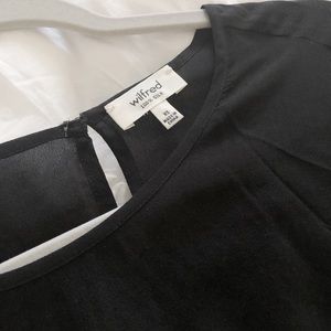 Aritzia Wilfred Black Long Sleeve Blouse
